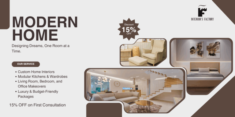 Full Home Interior Design by Interiors Factory: Transform Your Space with Modular Elegance